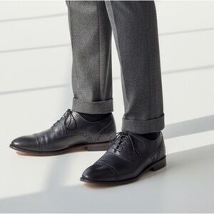 Florsheim Men's Size 13 D Black Leather Cap Toe Lace Up Oxfords